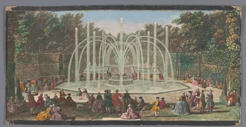 Vista del Bosquet des Trois Fontaines en el Jardín de Versalles
Les Trois Fontaines (título en el objeto)