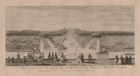 El castillo desde el canal en Rambouillet