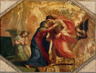 Jesucristo recibiendo a la Virgen en el cielo