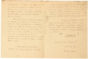 Carta de guerra autógrafa