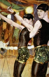 Equilibristas en el circo (hermanos Zemganno)