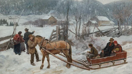 A casa del viaje en trineo