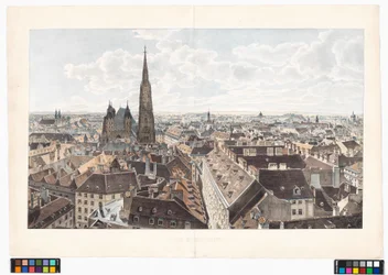 Panorama de Viena hacia el este desde la iglesia de San Pedro