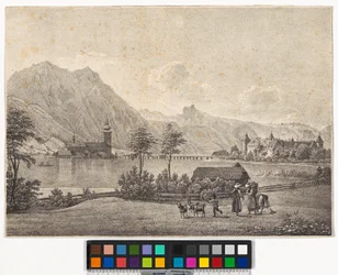 El lago Traun y el castillo de Orth
