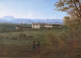 Castillo de Weinzierl, Baja Austria ... (óleo sobre lienzo)