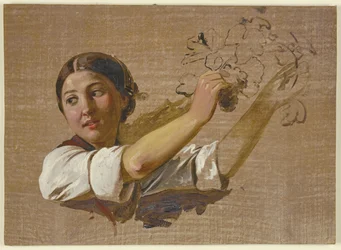 Retrato de busto de una campesina