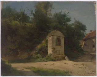 Granja al borde del bosque