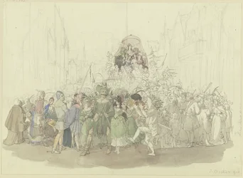 Desfile de carnaval según la novela «Der Jude» de Karl Spindler