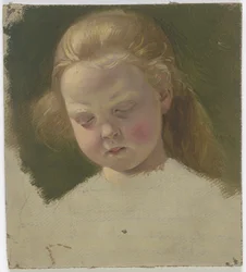 Niña pequeña con el pelo largo