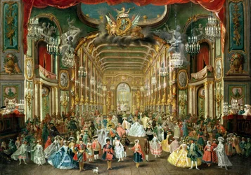 Baile de máscaras en el Hoftheater, Bonn, 1754