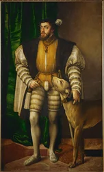 Emperador Carlos V, en cuyo reino el sol ... (pintura sobre lienzo)