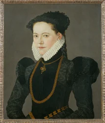 Retrato de la hija del conde Friedrich de Oettingen ... (pintura sobre lienzo)