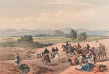 "El acercamiento a la fortaleza de Kwettah", c.1839