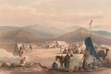El Campamento en Dadur, con la Entrada al Paso Bolan