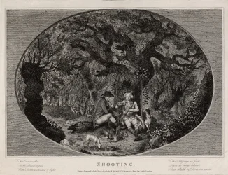Disparo, grabado por Robert Pollard, publicado en 1784