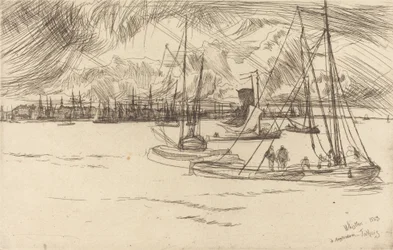 Ámsterdam desde el Tolhuis, 1863