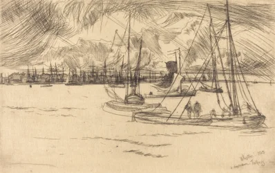 Ámsterdam desde el Tolhuis, 1863