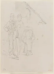 Un artista dibujando, 1858