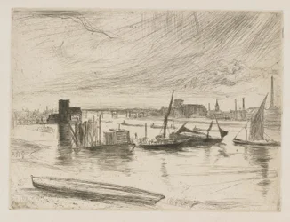 Amanecer en Battersea, muelle Cadogan, 1863