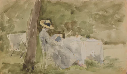 Desayuno en el jardín, 1885-1886