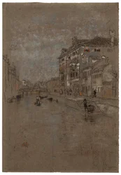 Canal en Venecia Almacén de Tabaco