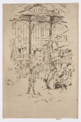 Clothes-Exchange, Houndsditch, No.2, c.1886-88 (aguafuerte; tinta sobre papel)