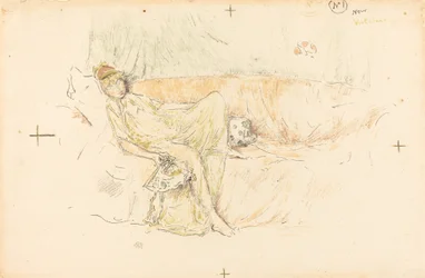 Figura drapeada, reclinada, 1892