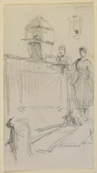 Figuras junto a una fuente