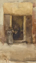 Figuras en una puerta, c.1897-99