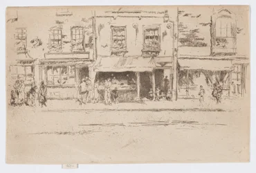 Fish Shop, Chelsea, c.1884-86 (aguafuerte; tinta sobre papel)