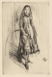 Florence Leyland, c.1873 (punta seca; tinta sobre papel)