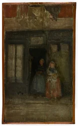 Oro y naranja: Los vecinos, c.1894-95 (óleo sobre tabla de madera)
