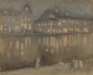 Gran Canal, Ámsterdam, nocturno, 1882