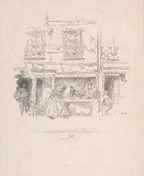 Tienda de pescado de Maunders, Chelsea, 1890
