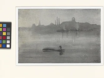 Nocturno: El Támesis en Battersea (litotinta)