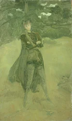Nota en verde y marrón: Orlando en Coombe, c.1884-85