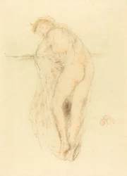 Modelo desnudo, vista trasera, 1891