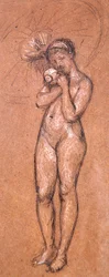 Desnudo con un parasol, c.1868