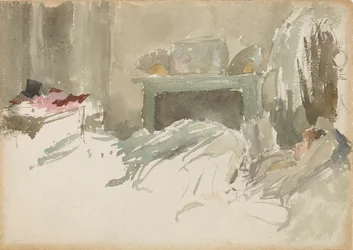 Descansando en la cama, 1883-1884