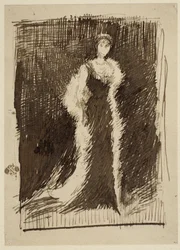 Estudio para Arreglo en negro: Lady Meux, 1881