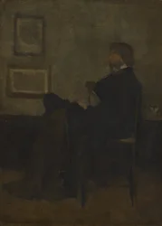 Estudio para Arreglo en gris y negro, n.º 2: retrato de Thomas Carlyle, 1872-73