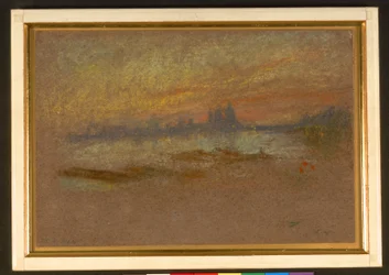 Atardecer; rojo y dorado-Saludo