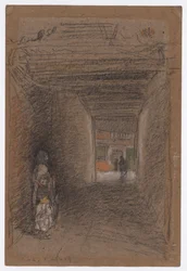 The Beggars--Winter, finales de 1879 o principios de 1880 (tiza y pastel sobre papel de estraza)
