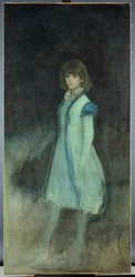 La chica azul: Retrato de Connie Gilchrist (1865-1946), c.1879