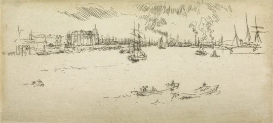 Tilbury, de un conjunto de doce grabados titulado La Revisión Naval, 1887