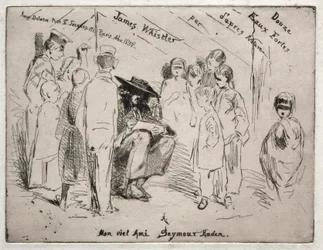 Doce grabados de la naturaleza: Página de título - Delauney dibujando, 1858