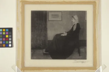 La madre de Whistler (tinta sobre papel)
