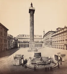 Piazza Colonna, columna de Marco Aurelio y palacio Chigi