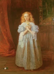 La niña que posó para Van Dyck, 1868