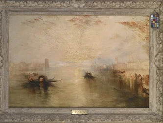 San Benedetto mirando hacia Fusina (según Turner) (óleo sobre lienzo)